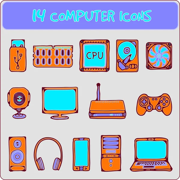 Computer icons — Stock Vector