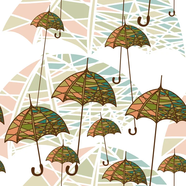 Problemfri mønster med paraplyer – Stock-vektor