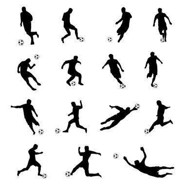 futbol oyuncuları Silhouettes