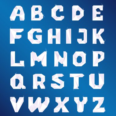 Tasarım için kristal alfabe