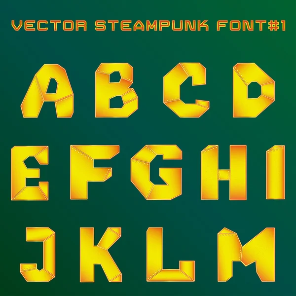 Alfabet steampunk projekt — Wektor stockowy