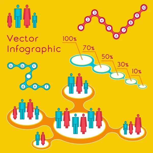 Demografische infographic voor presentatie — Stockvector