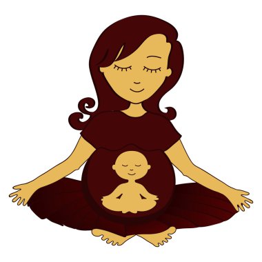 Meditasyon yapan anne.