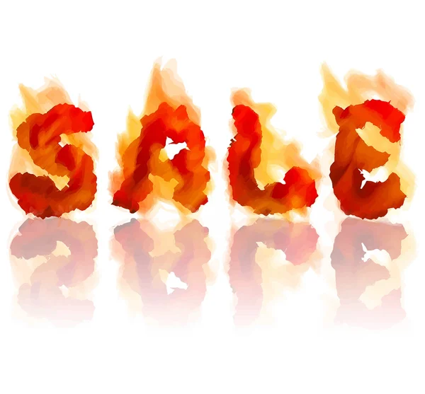 Inscription burning sale — Stock Vector
