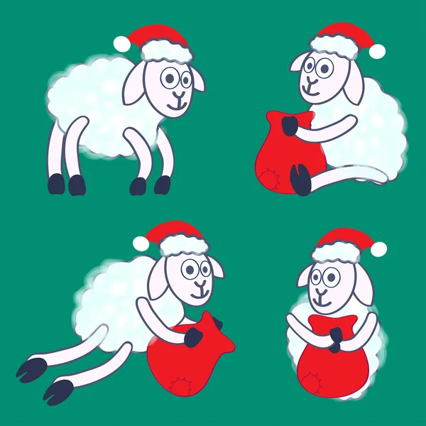 新年の羊 — ストックベクタ