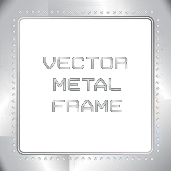 Staré nýtované kovový rám — Stockový vektor