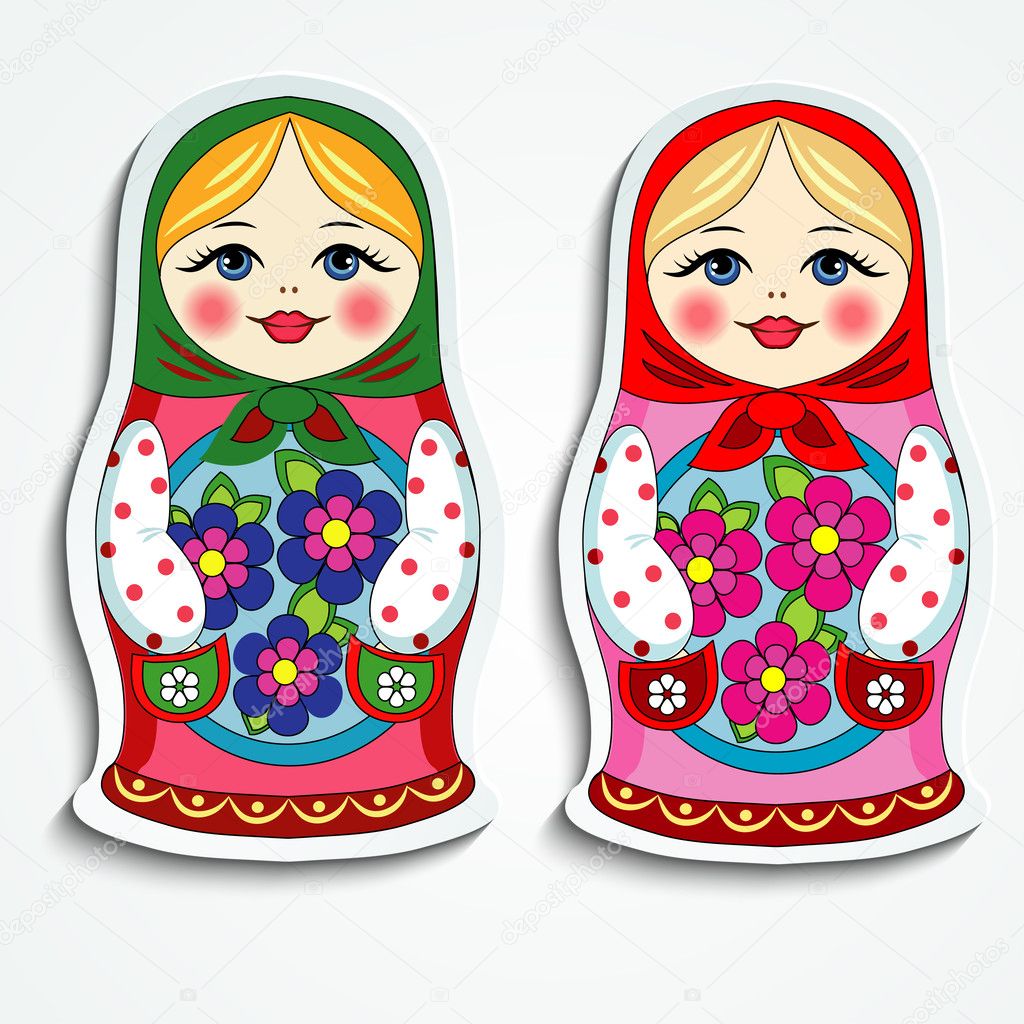 Картинка матрешек найди отличия, позитивная для дочери
