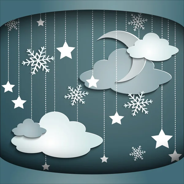 Winter sky — Stock Vector