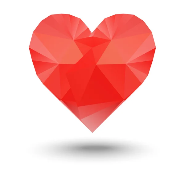 Veelhoekige hart — Stockvector