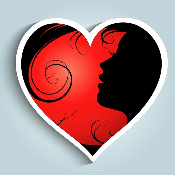 Девушка с наклейкой на сердце — стоковый вектор