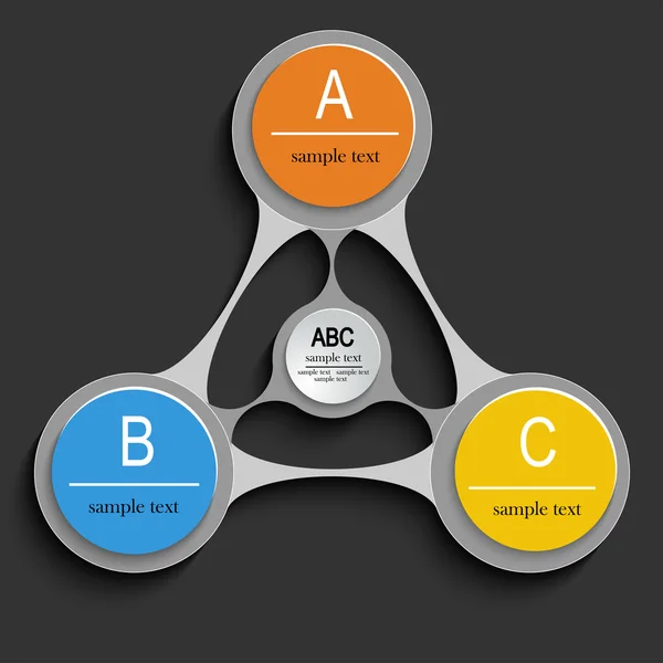ABC på en grå bakgrund — Stock vektor