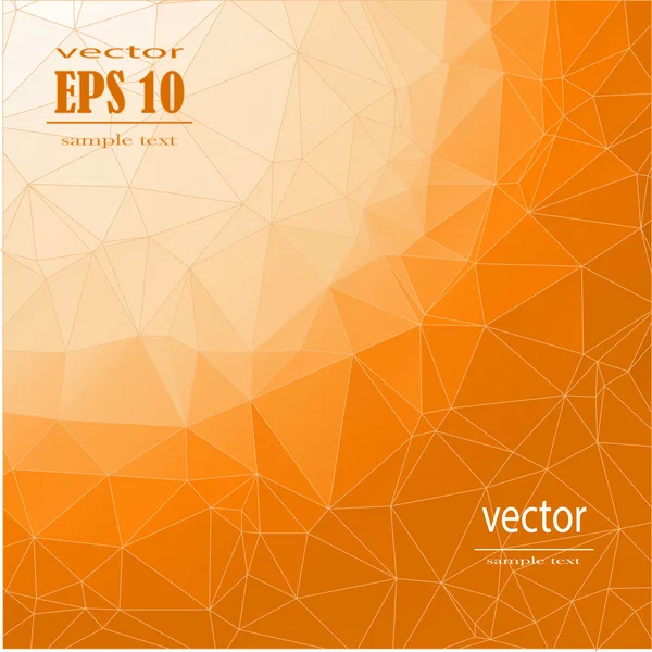 Fond polygonal orange — Image vectorielle