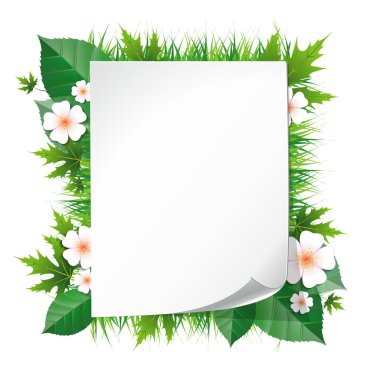 kağıt yaprak ve çiçek