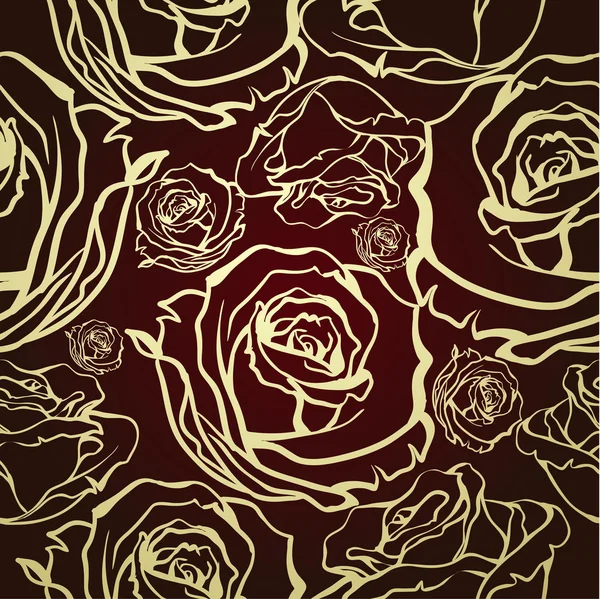 无缝的玫瑰 — 图库矢量图片