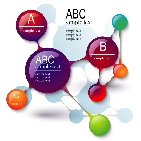 Infographics molecule — Stock Vector