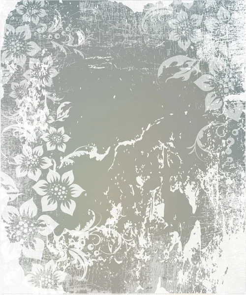 Гранжевий фон з квітковим візерунком — стоковий вектор