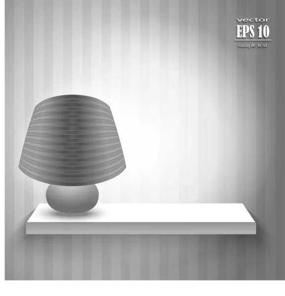 Lampe sur l'étagère — Image vectorielle