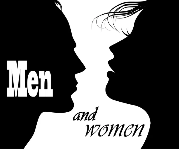 Kadın ve erkeklerin siluetleri