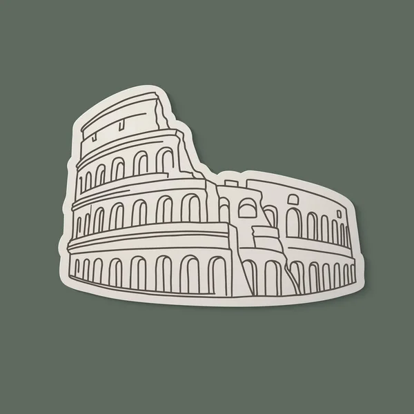 Colosseum Logo Icon Ілюстрована Векторна Графіка Риму Досконале Виховання — стоковий вектор