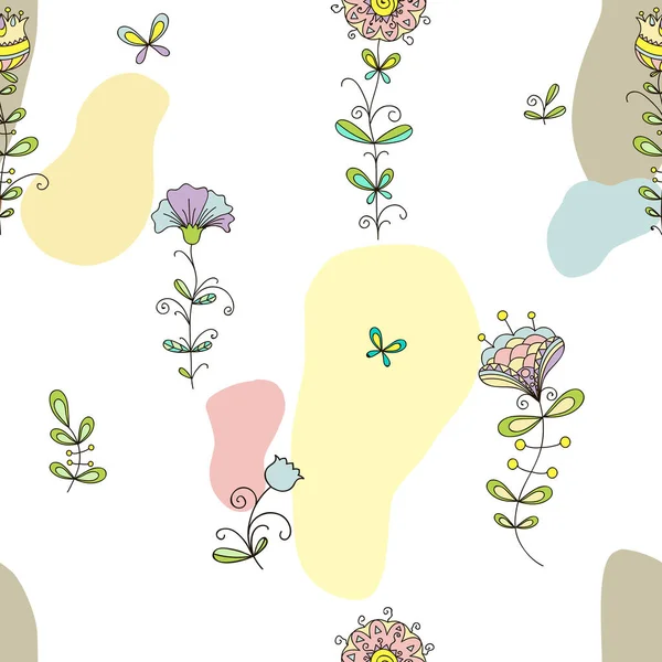 Flower Simple Minimalist Seamless Pattern Graphic Design Paper Textile Print — Image vectorielle