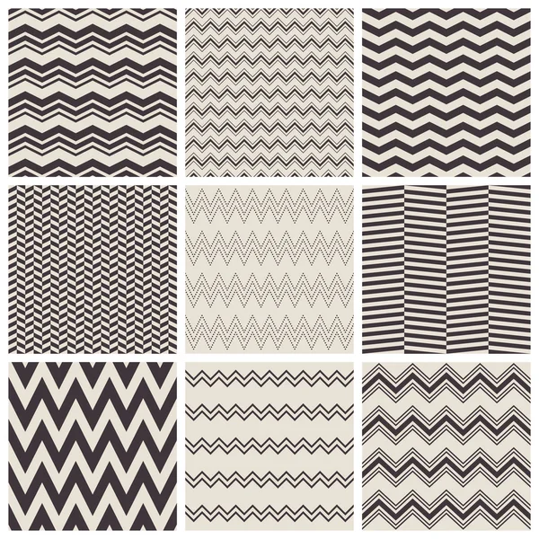 Seamless zig zag patterns — Stock Vector