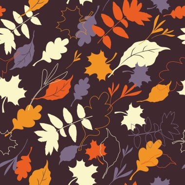Seamless autumn pattern clipart