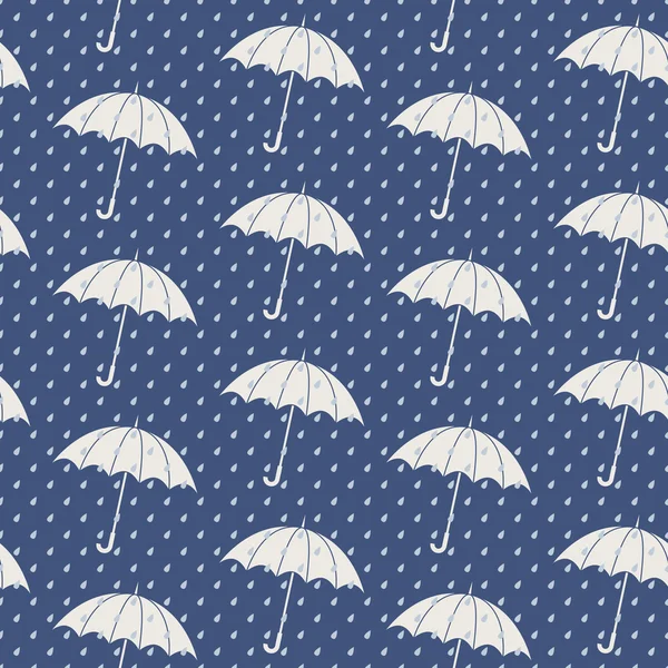 Nahtloses Muster mit Regenschirmen — Stockvektor