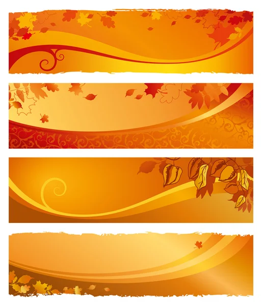 Set bannières d'automne — Image vectorielle