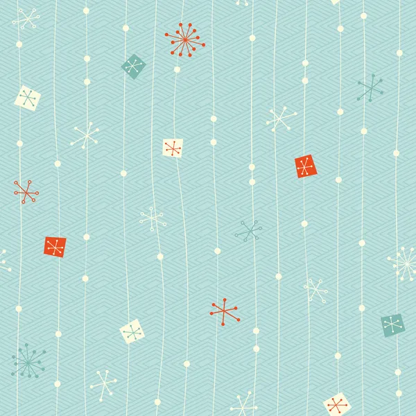 Seamless vintage winter pattern — Stock Vector