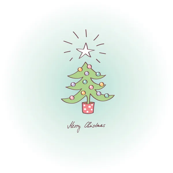 Cartão de felicitações - Feliz Natal — Vetor de Stock