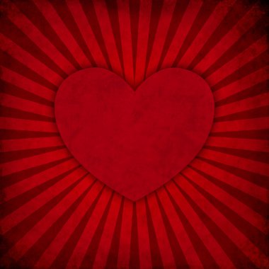 kalp ile Grunge ışınları arka plan