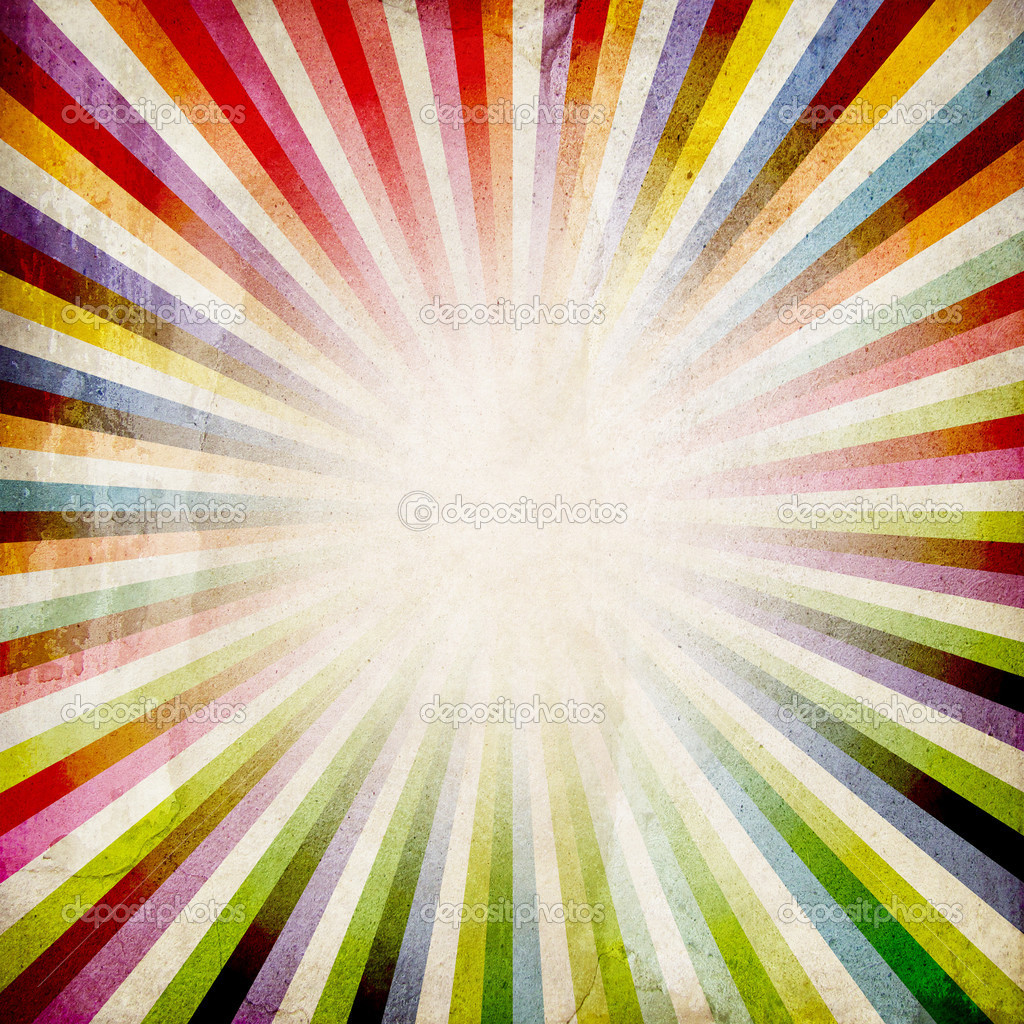 Colorful grunge rays background