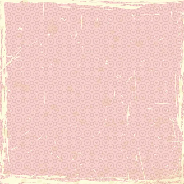 Grunge fond avec motif coeur — Image vectorielle
