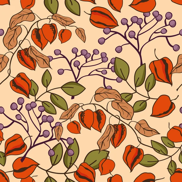 Seamless autumn pattern — Stock Vector