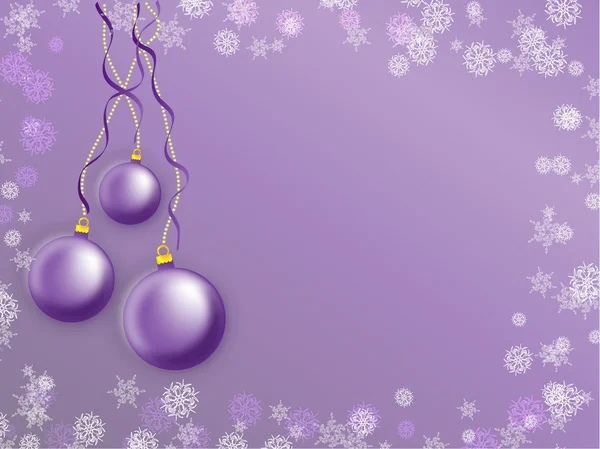 Bola violeta de Navidad — Vector de stock