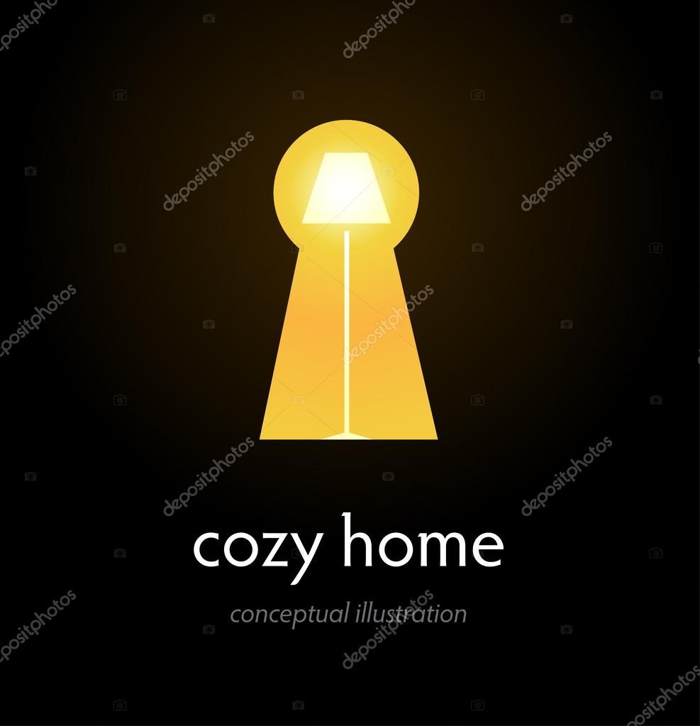 Cozy home conceptual illustration or logo