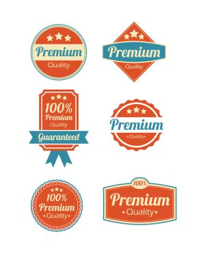 Retro vintage premium kalitesi ve etiketleri