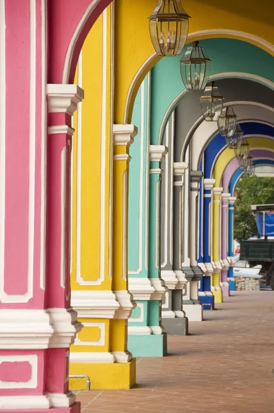 Barevné oblouky, george town, penang, Malajsie — Stock fotografie
