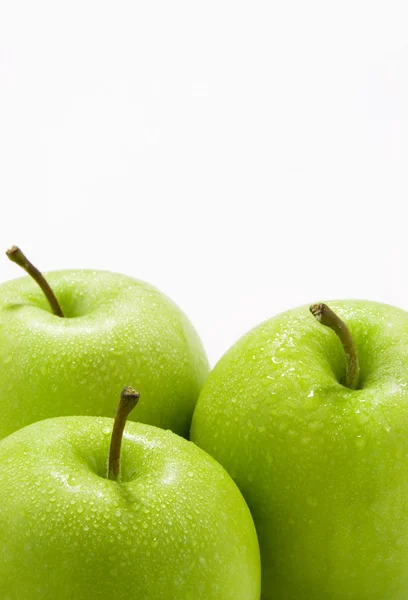 Green Apples On White Background Stock Picture