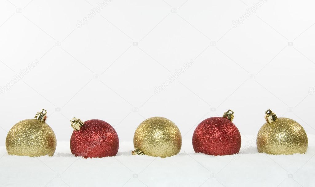 Christmas Tree Decorations in Snow