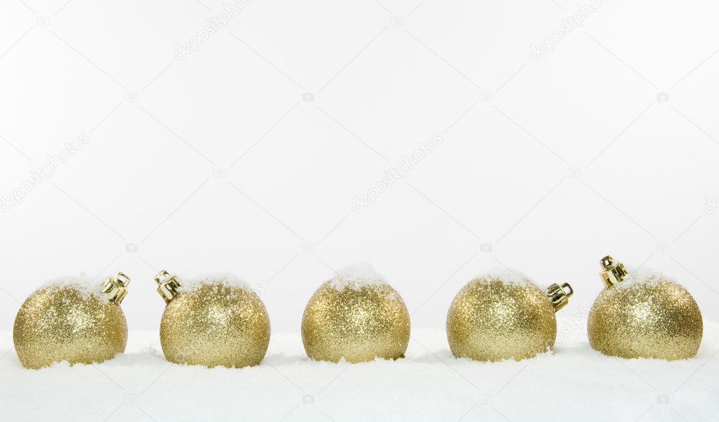 Christmas Tree Decorations In Snow