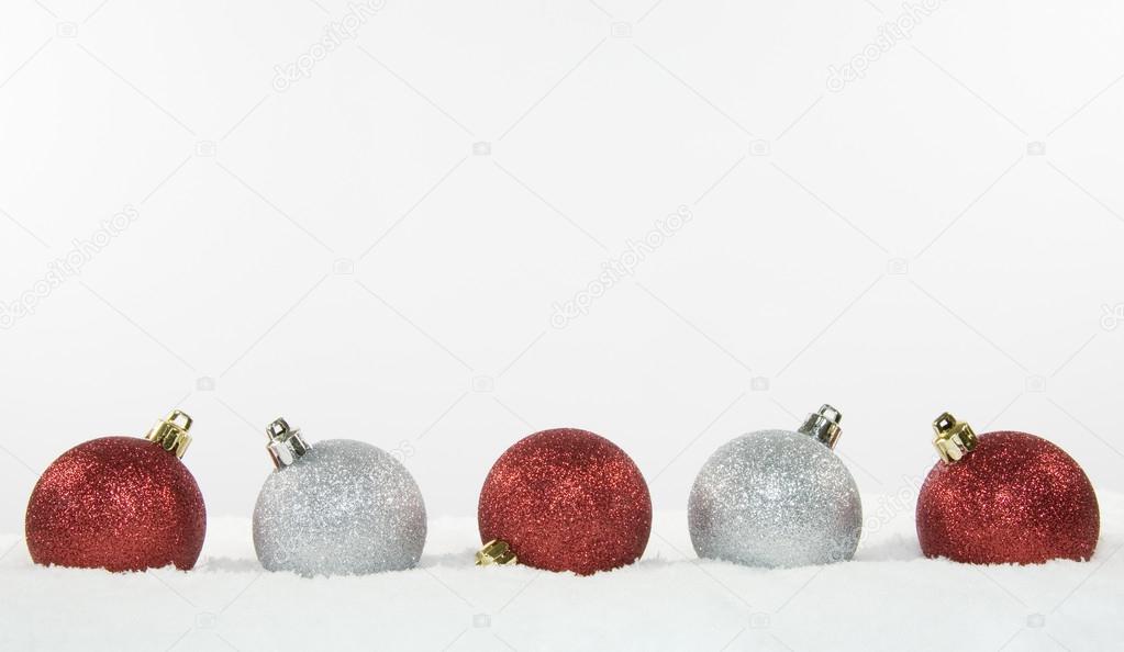 Christmas Tree Decorations and Snow