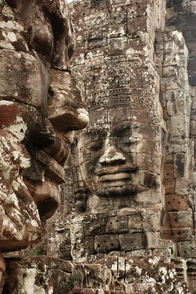 Taş yüzleri, bayon Tapınağı, angkor wat, cambodia - Stok İmaj