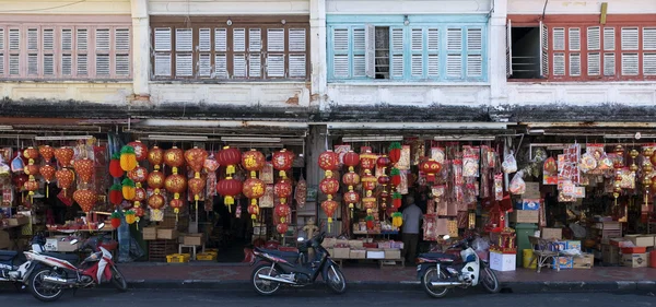 Китайские магазины, George Town, Пенанг, Малайзия — стоковое фото