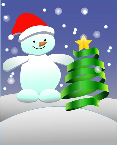 Snowman — Stock Vector