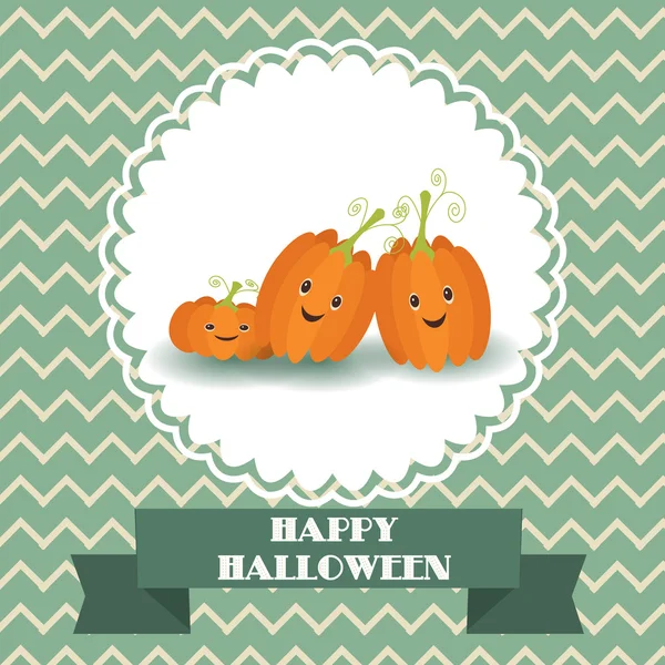 .Calabaza divertida a la fiesta de Halloween — Vector de stock