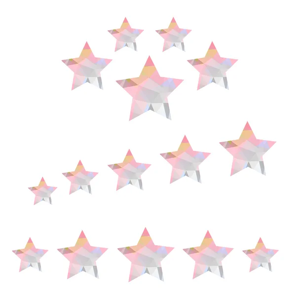 Sterngeometrie von Dreiecken auf weißem Hintergrund — Stockvektor