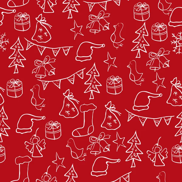 Jul uppsättning bilder: stjärna, träd, leksak, en klocka, en snögubbe, m — Stock vektor