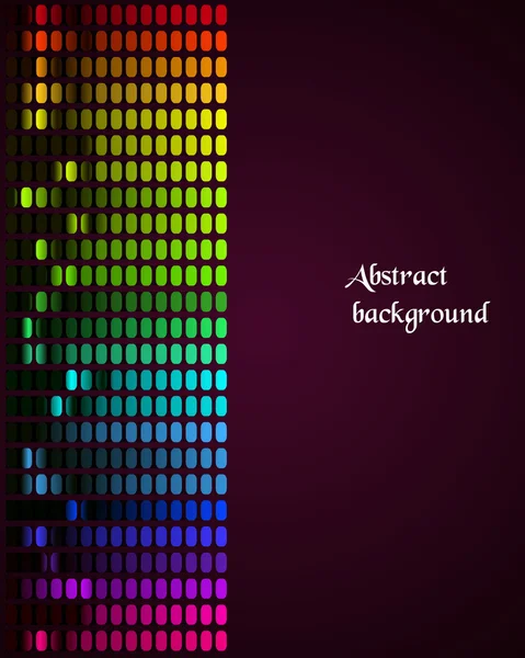 Rainbow Equalizer on dark background — Stock Vector