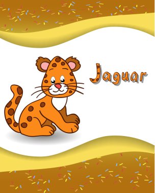 Alfabe harf j ve jaguar